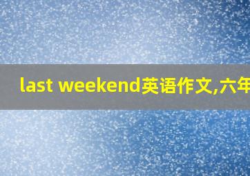 last weekend英语作文,六年级